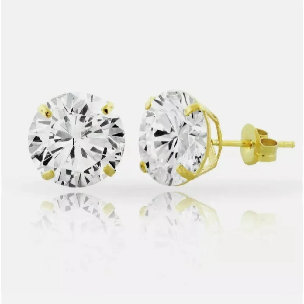 14kt gold yellow gold earrings unisex masculine or feminine fine‎  …